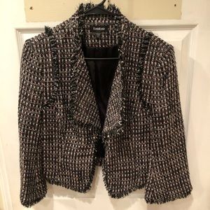 Bebe Tweed Cropped Blazer